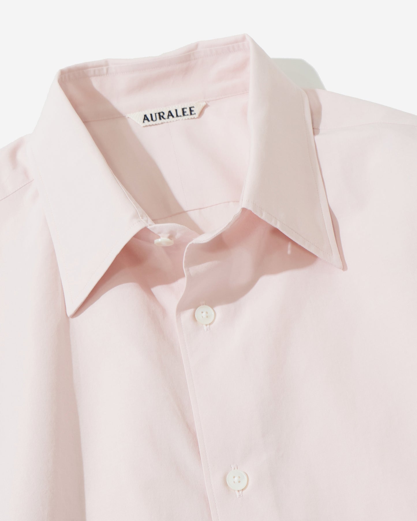 WASHED FINX WEATHER CHAMBRAY SHIRT PINK BEIGE