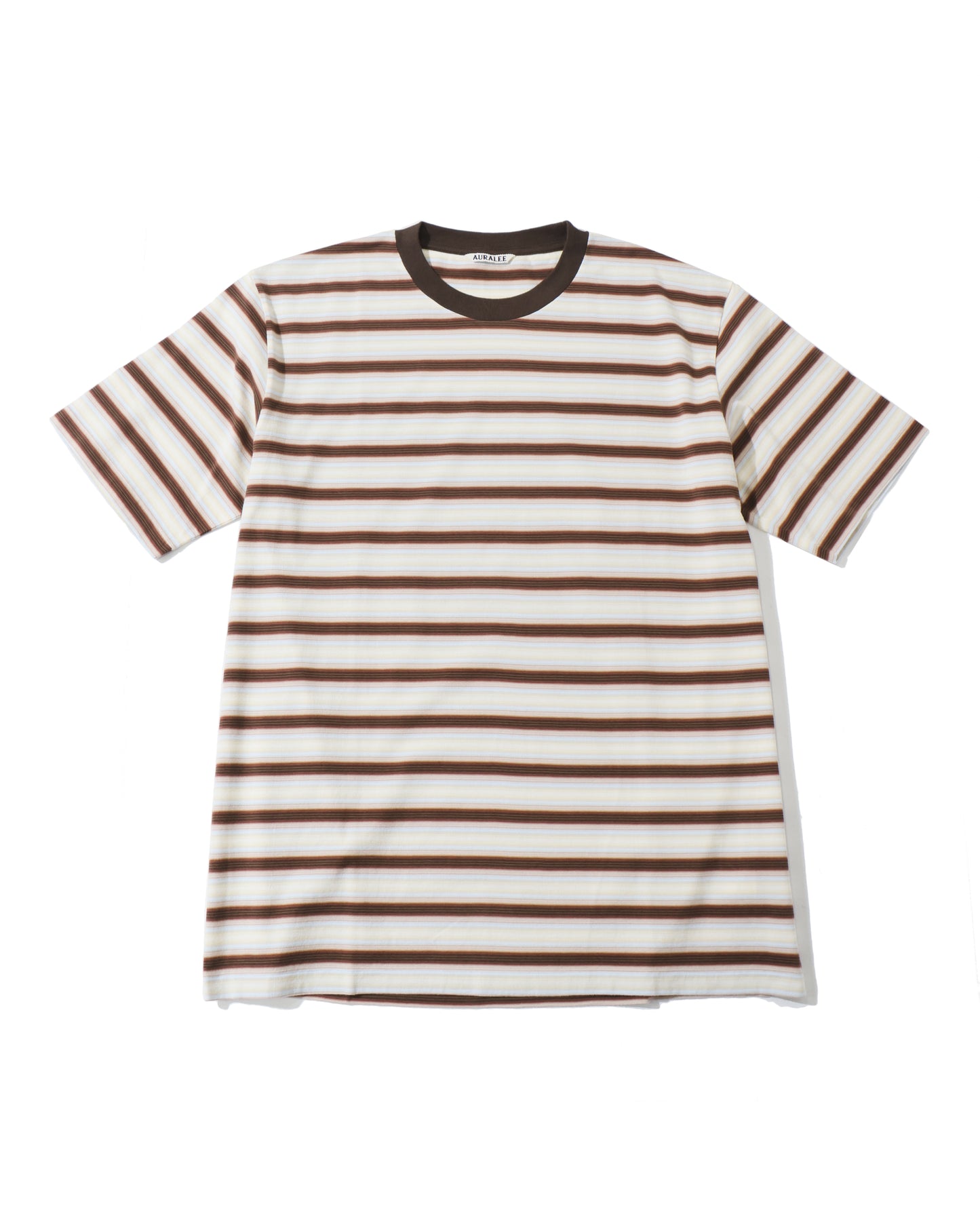 GRADIENT STRIPE JERSEY TEE FADE BROWN STRIPE