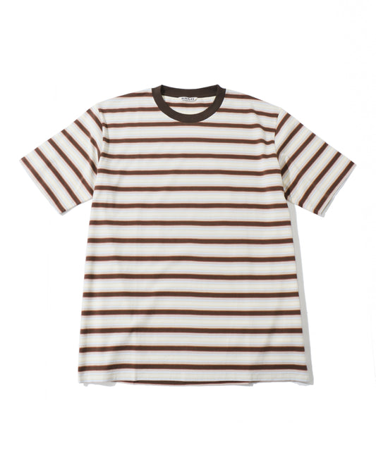 GRADIENT STRIPE JERSEY TEE FADE BROWN STRIPE