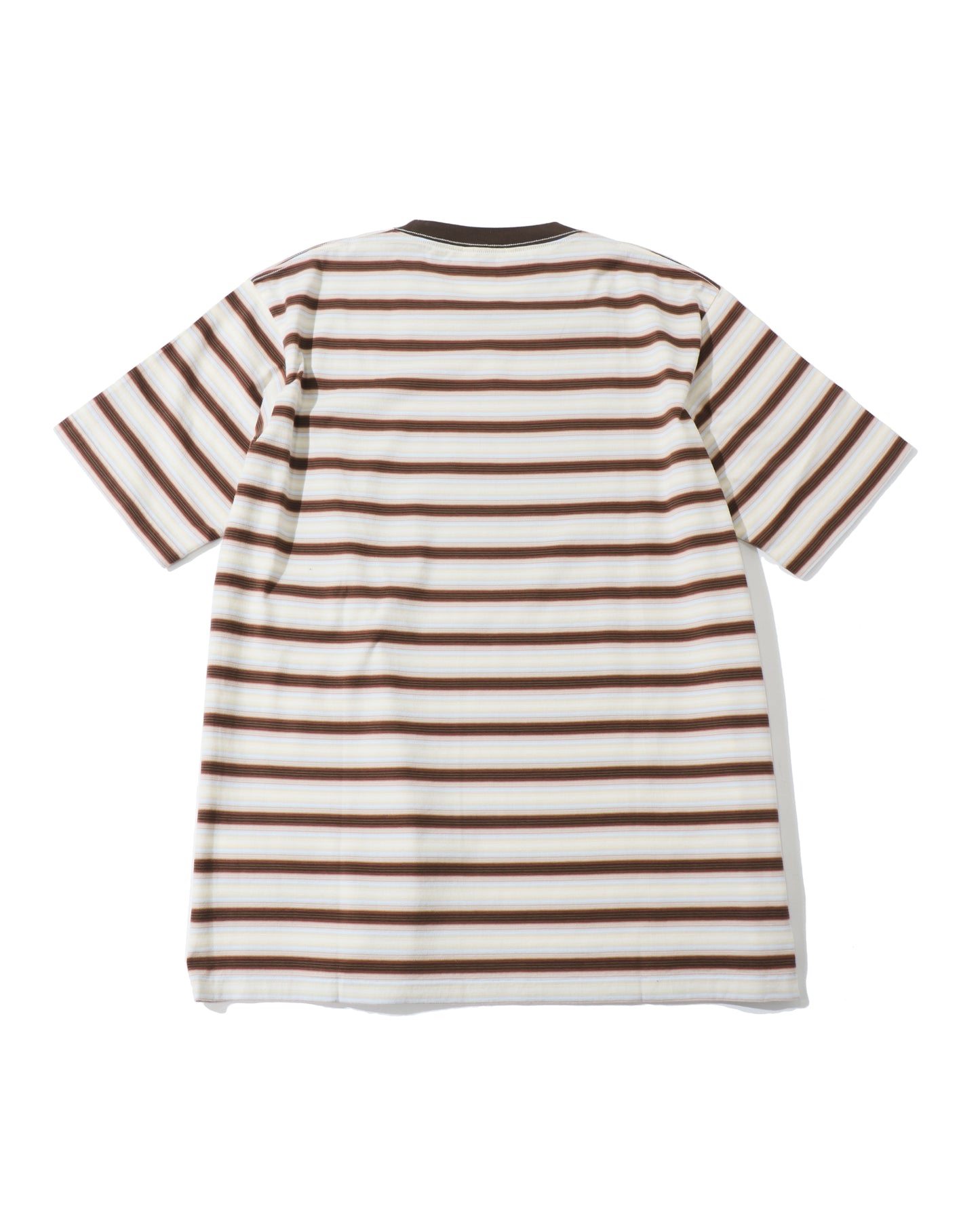 GRADIENT STRIPE JERSEY TEE FADE BROWN STRIPE