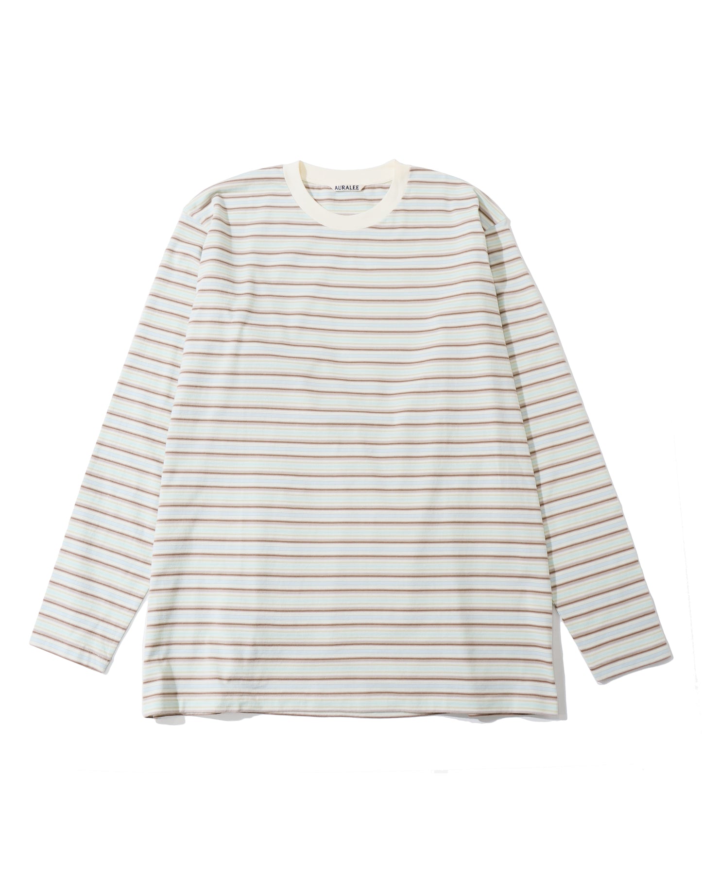 GRADIENT STRIPE JERSEY L/S TEE FADE MINT STRIPE