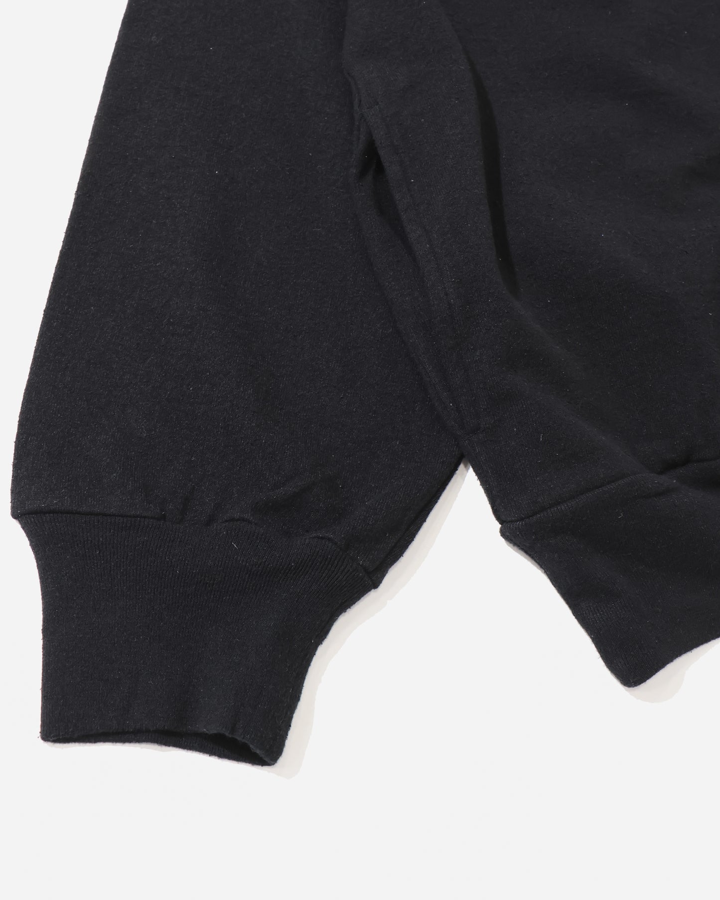 Co/Silk Nep Harf-Zip P/O Black