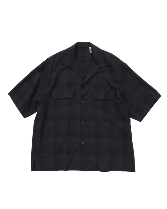 Open Collared SS Shirt DARK OMBRE