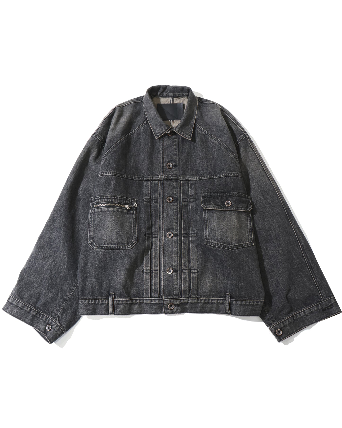 Vintage Wash Big Sleeve Denim Jacket