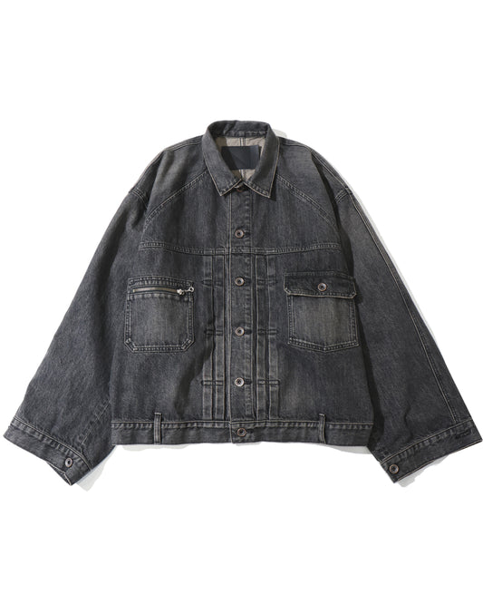 Vintage Wash Big Sleeve Denim Jacket