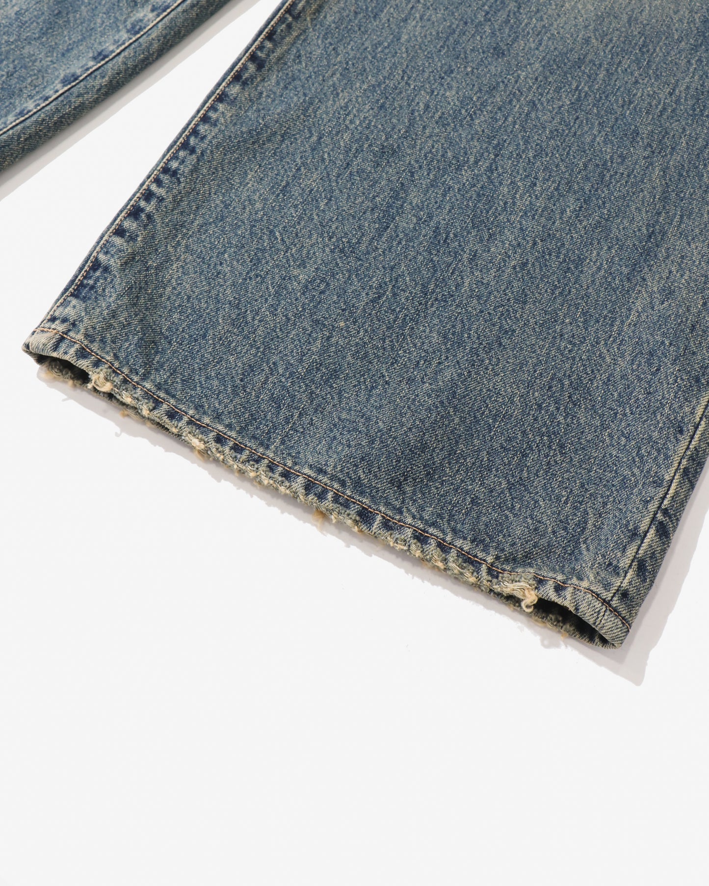 "D" Buckle Super Wide Denim Pants