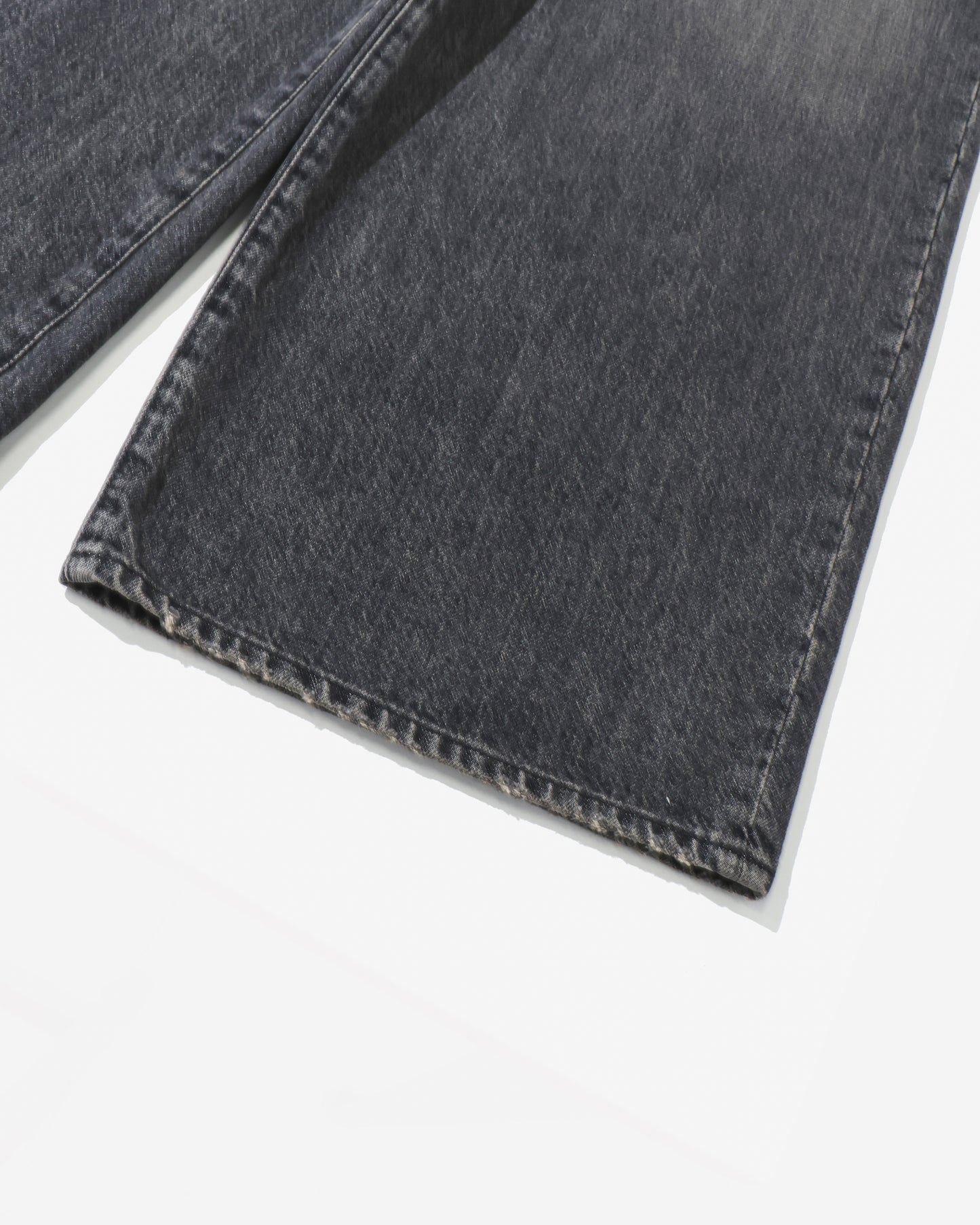 "D" Buckle Super Wide Denim Pants