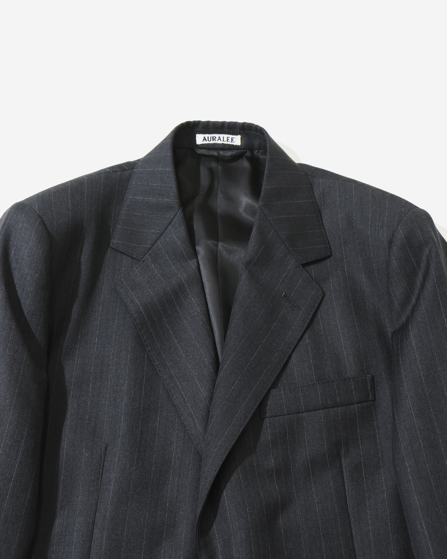 BLUEFACED WOOL JACKET CHARCOAL NAVY STRIPE