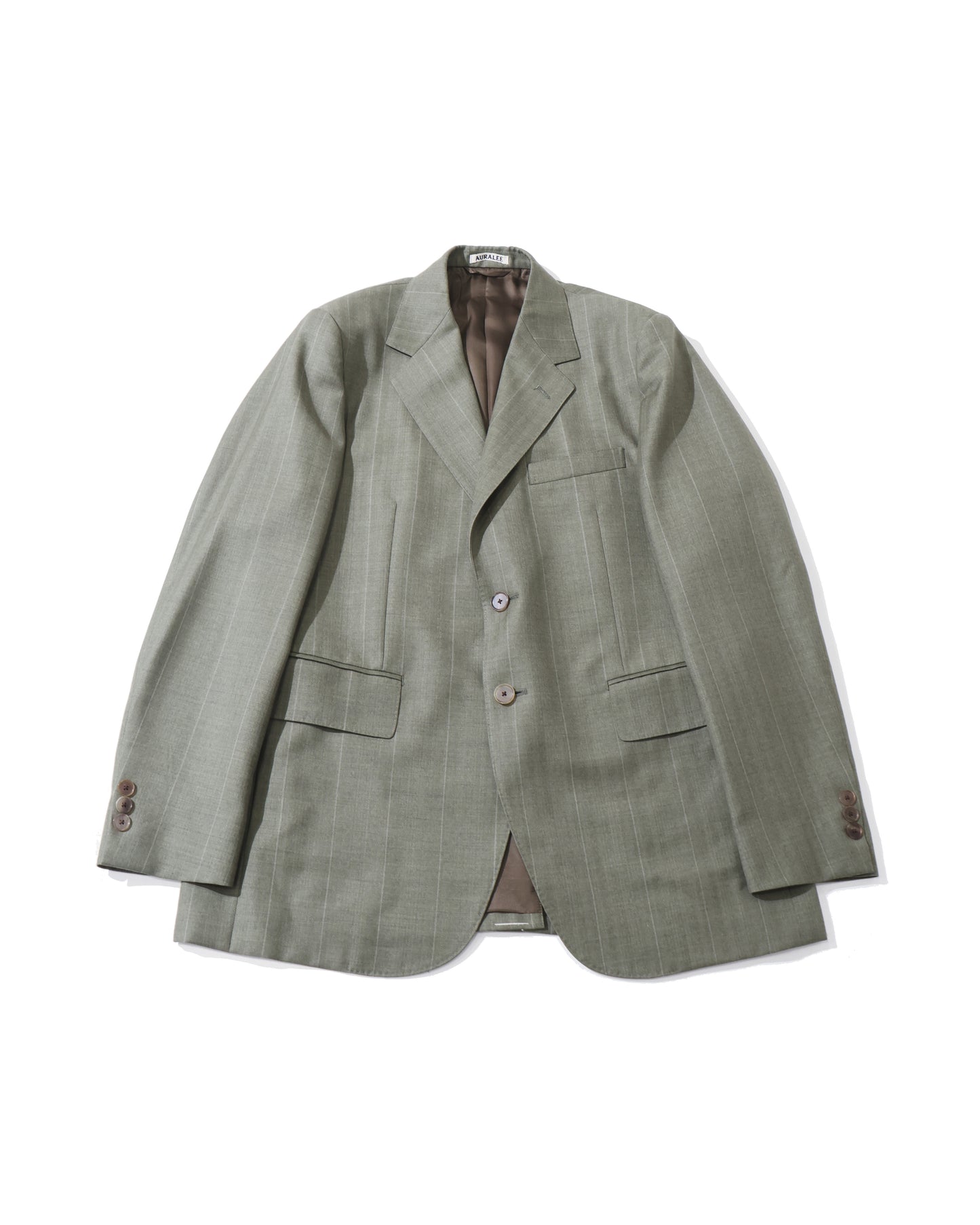 BLUEFACED WOOL JACKET OLIVE GRAY STRIPE