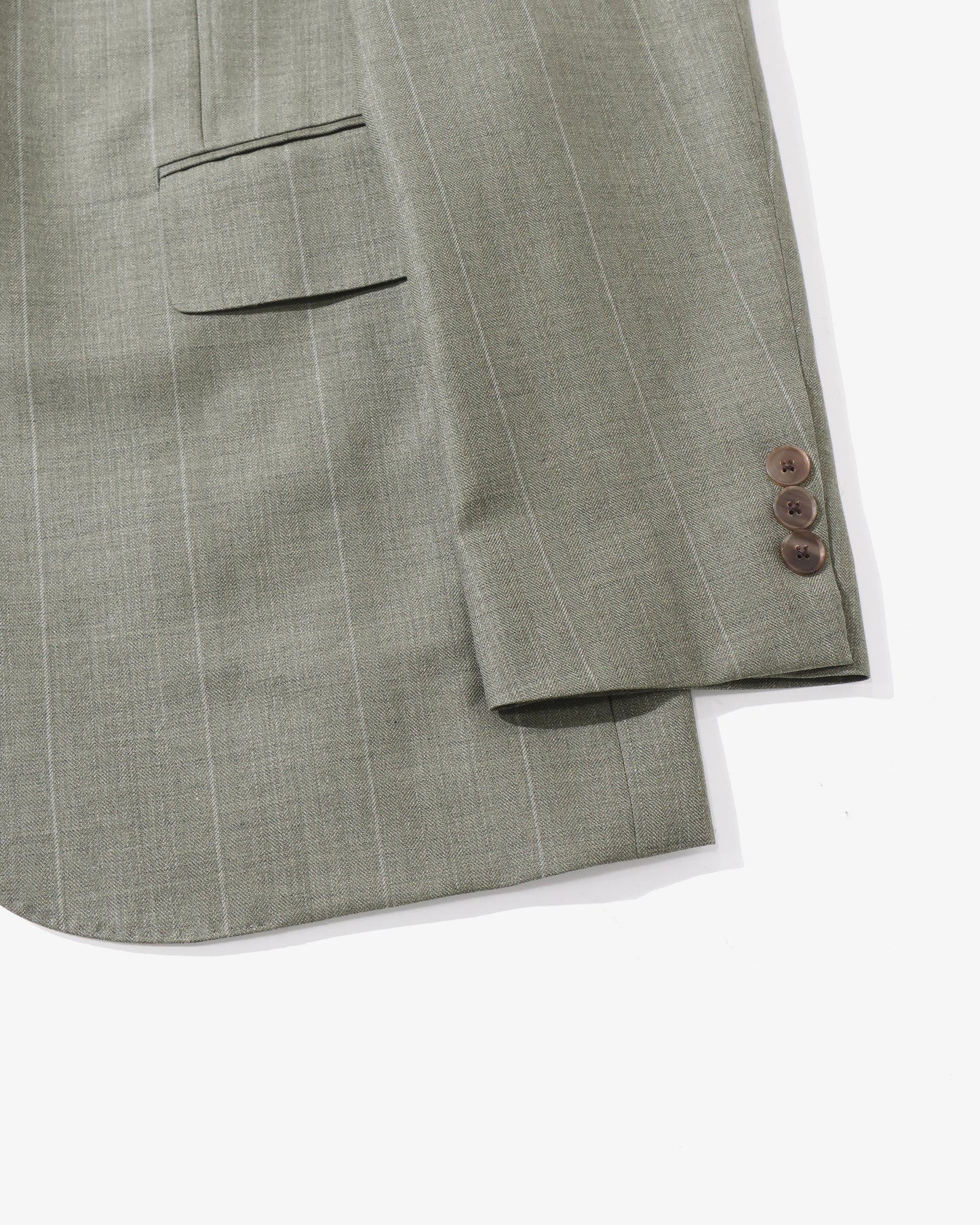 BLUEFACED WOOL JACKET OLIVE GRAY STRIPE
