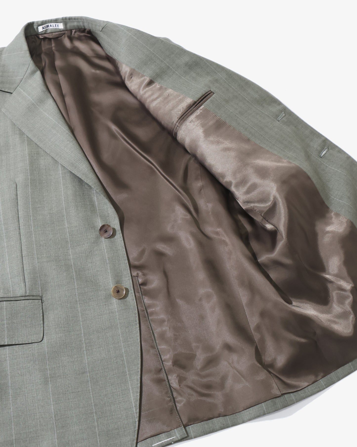 BLUEFACED WOOL JACKET OLIVE GRAY STRIPE