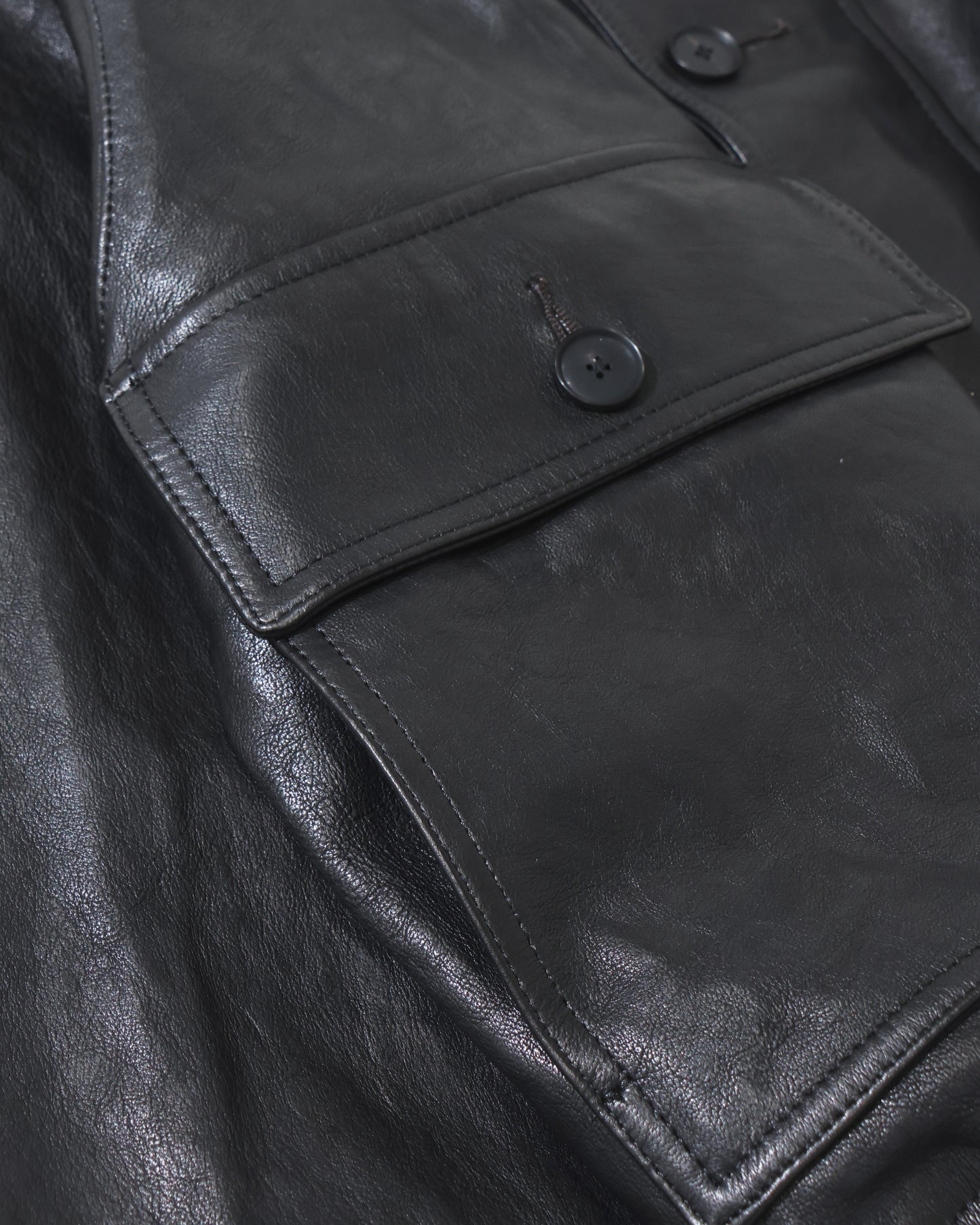 TEXURED LAMB LEATHER BLOUSON BLACK
