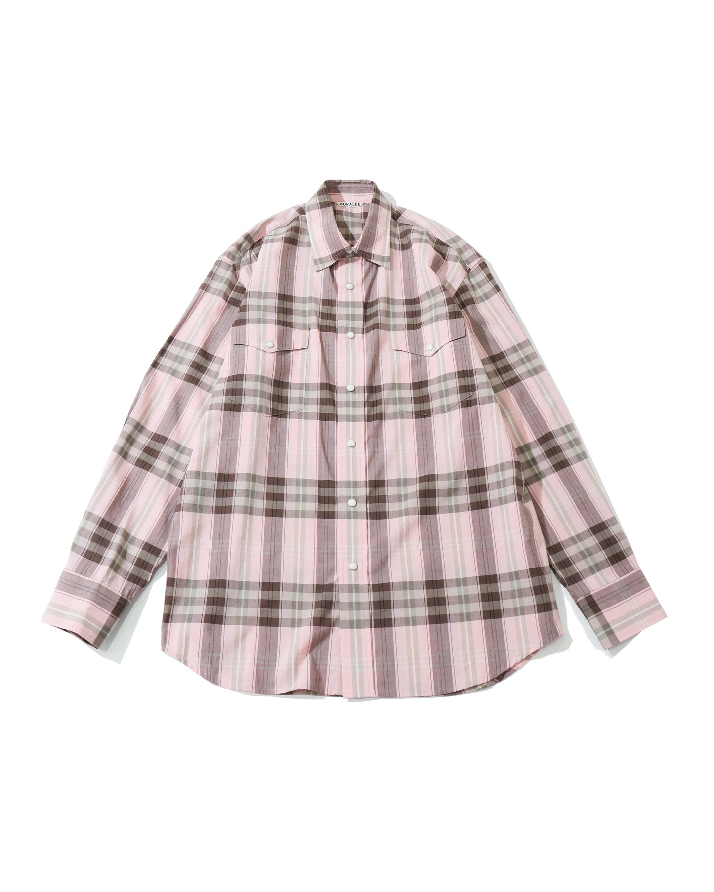 HIGH TWIST COTTON SILK CHECK SHIRT