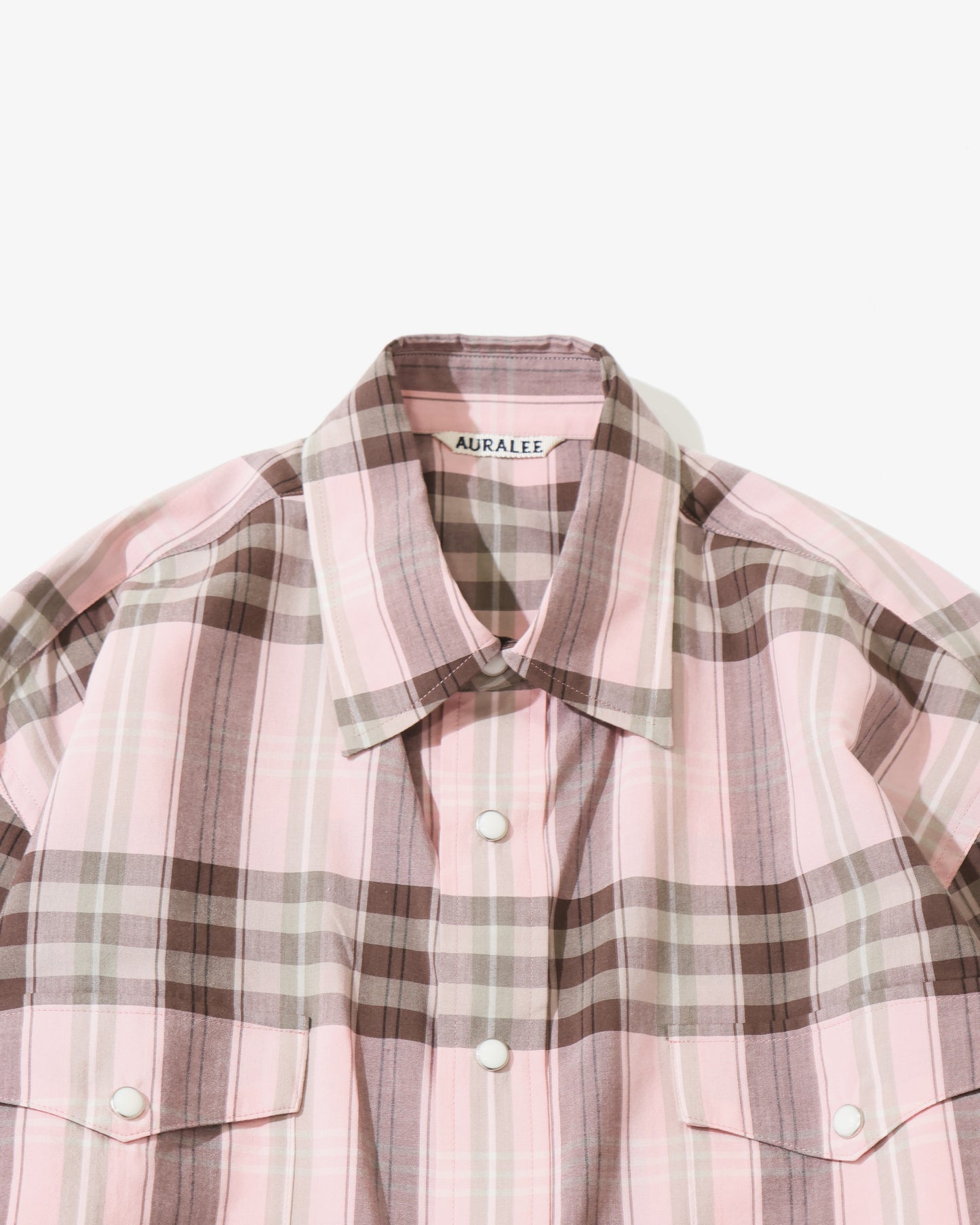 HIGH TWIST COTTON SILK CHECK SHIRT
