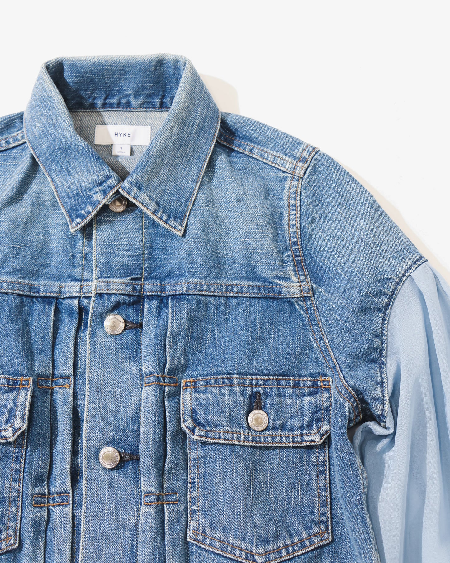 BALLOON SLEEVE DENIM JACKET TYPE2/REGULAR FIT(SHEER SLEEVE)17569