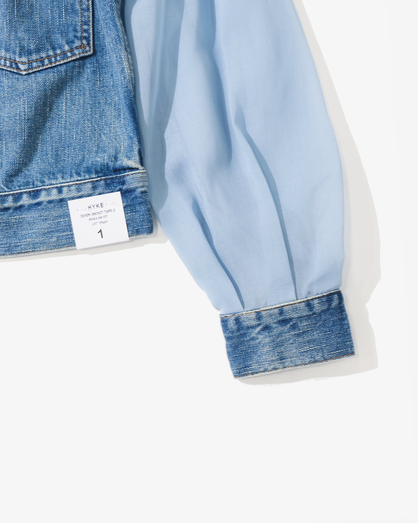 BALLOON SLEEVE DENIM JACKET TYPE2/REGULAR FIT(SHEER SLEEVE)17569