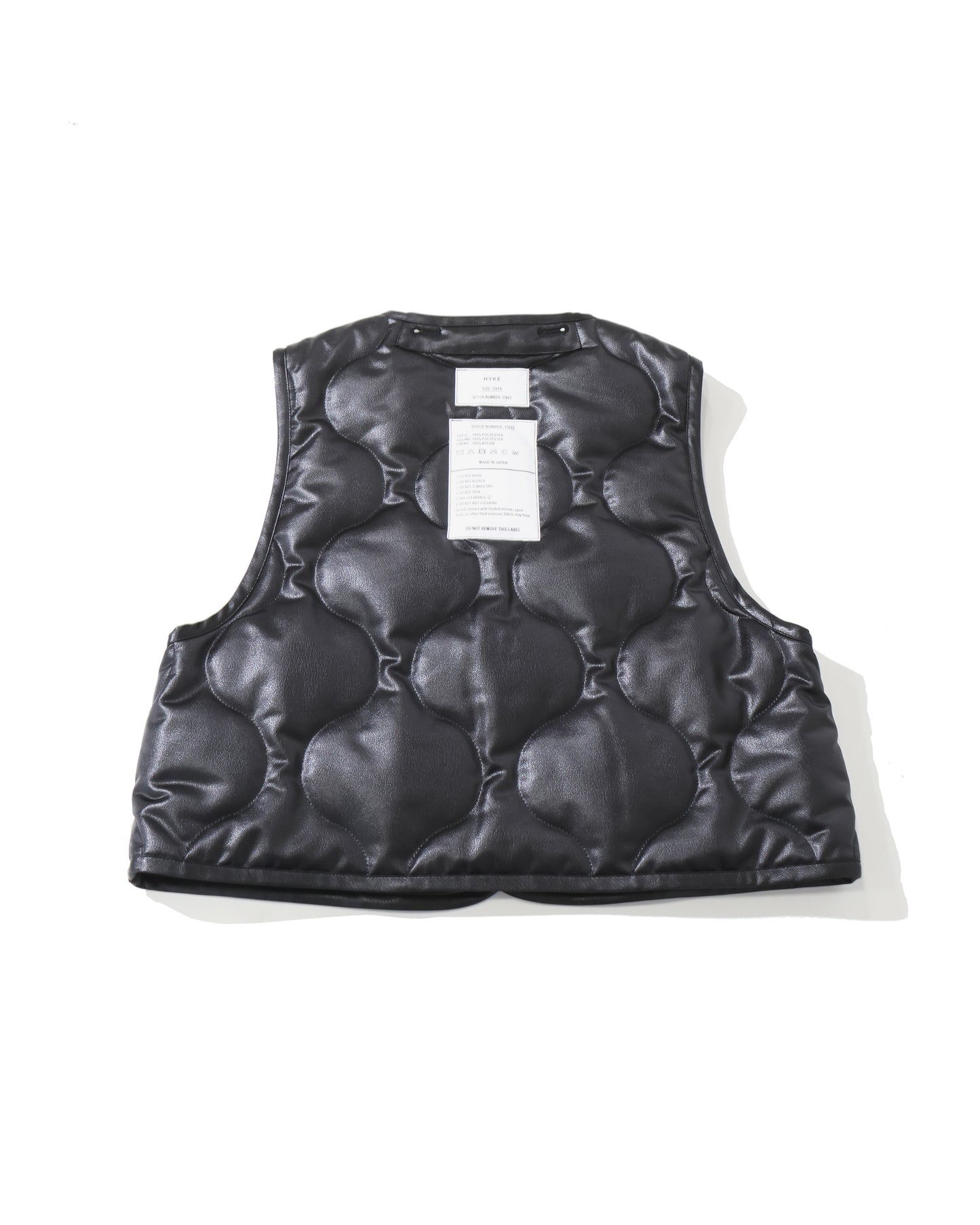 FAUX LEATHER QUILTED CROPPED VEST 17605