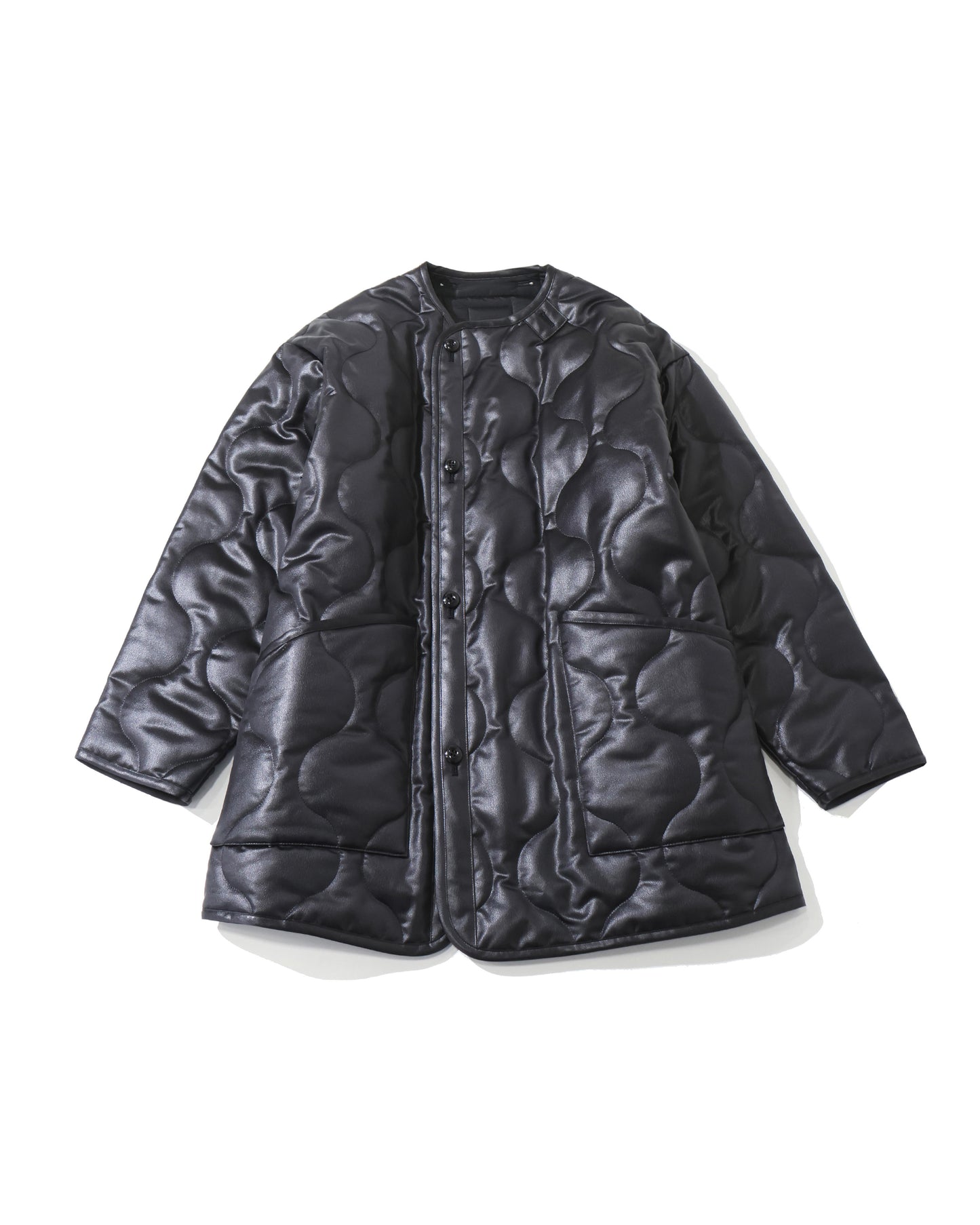 FAUX LEATHER QUILTED JACKET 17604