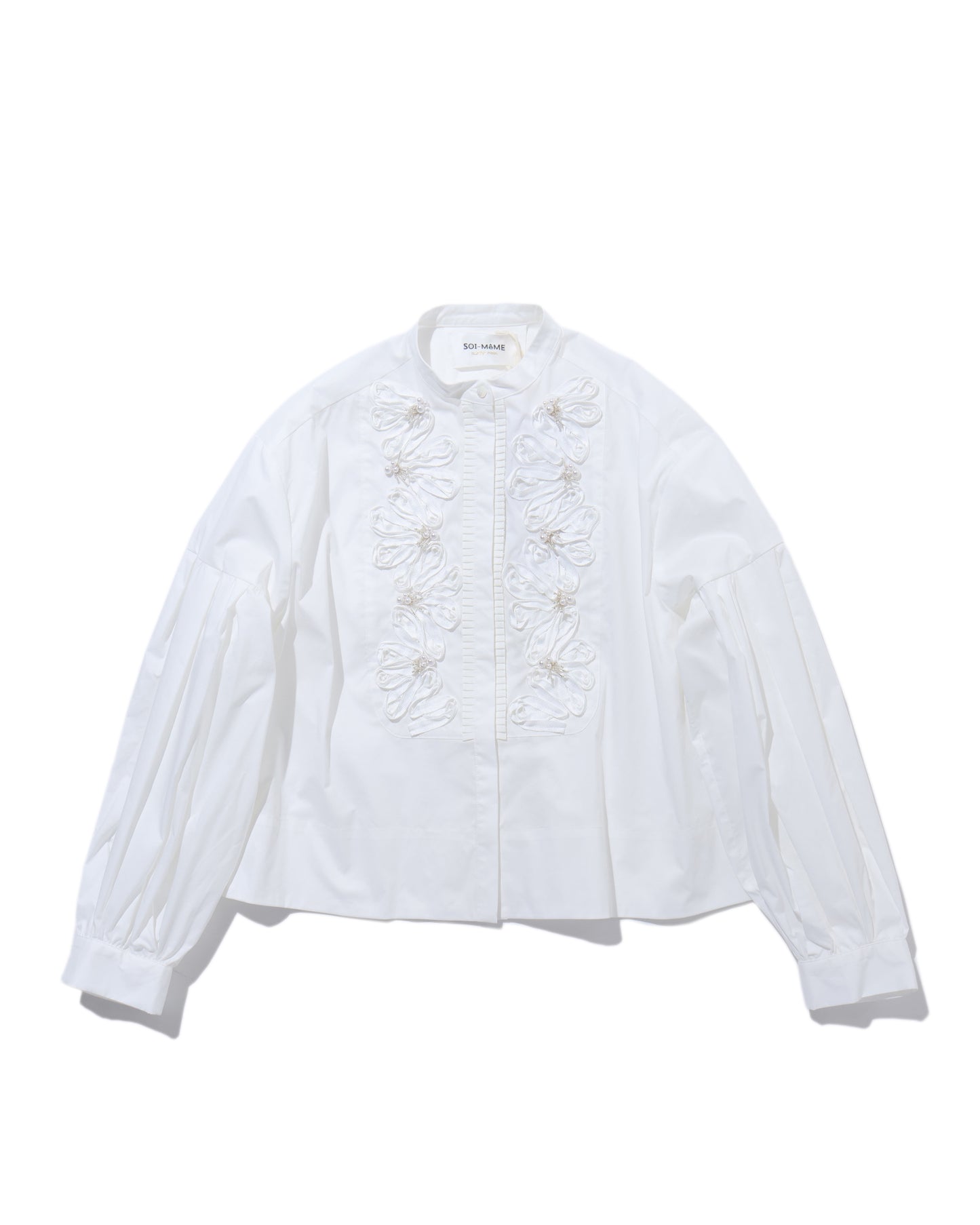 code embroidery pearl blouse