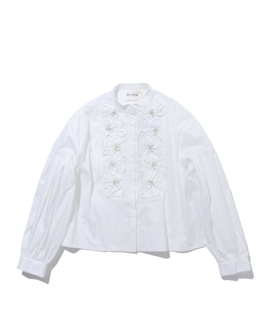 code embroidery pearl blouse
