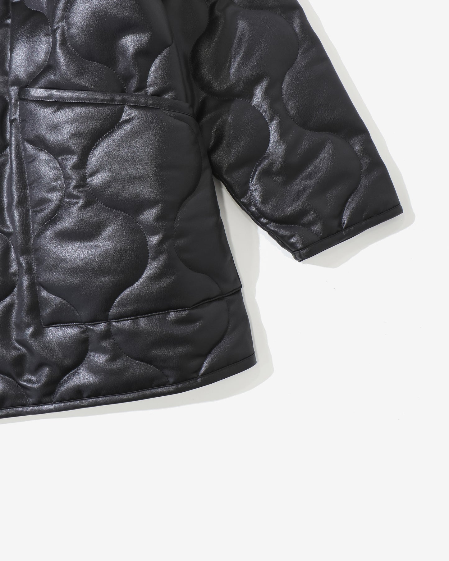 FAUX LEATHER QUILTED JACKET 17604