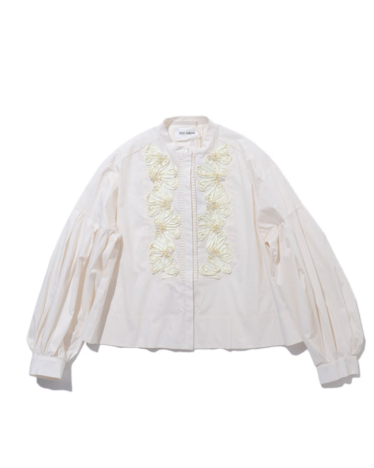 code embroidery pearl blouse
