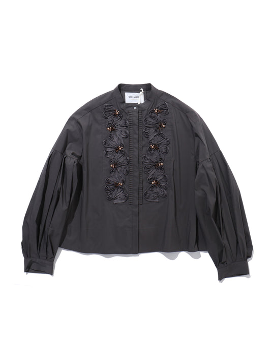 code embroidery pearl blouse