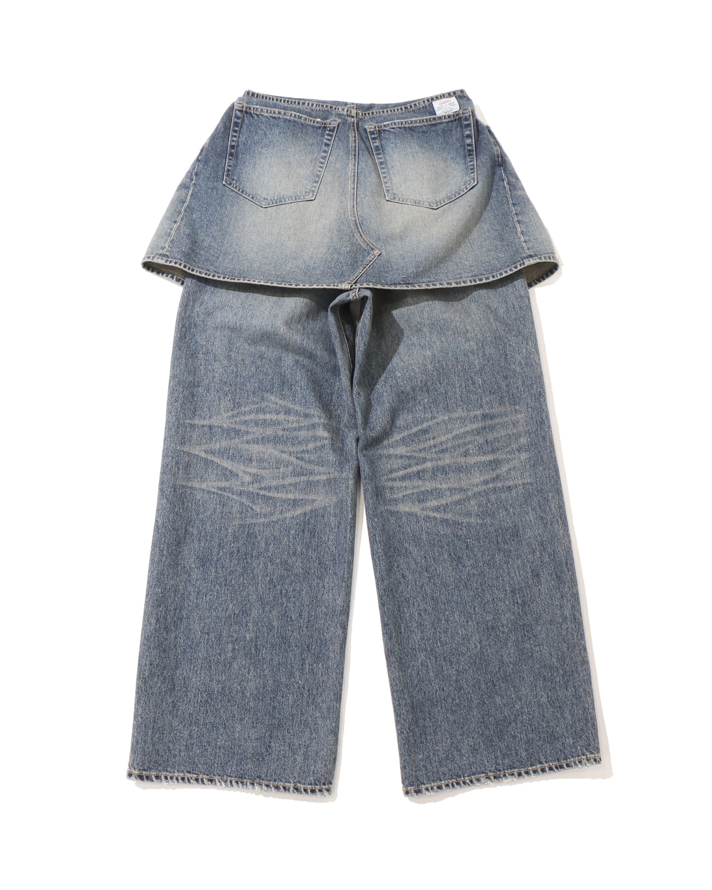 Skirt Docking Wide Denim Pants