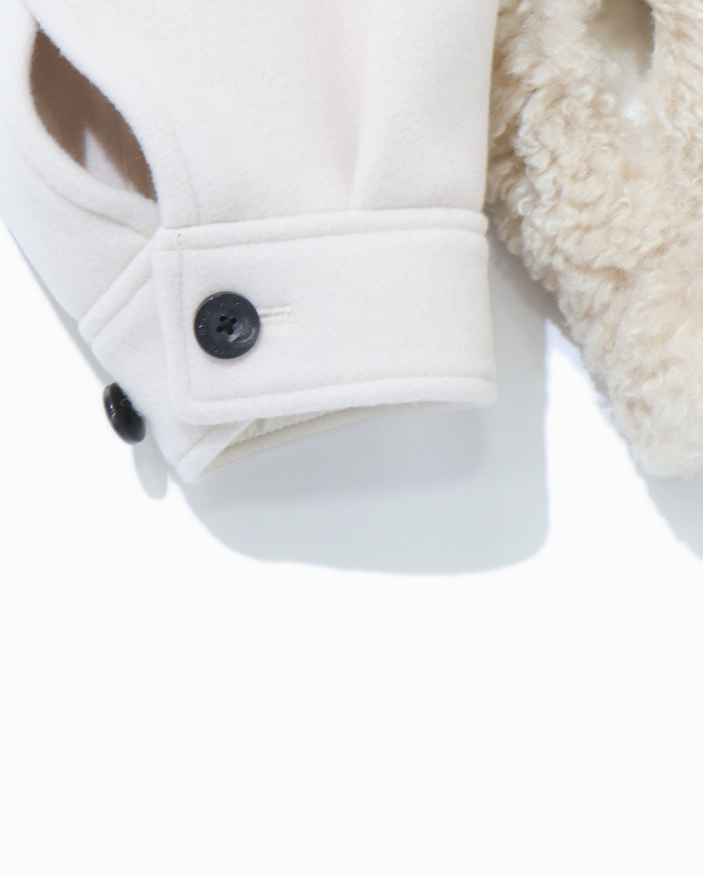 DOUBLE FACE FAUX SHEARLING DUFFEL JACKET 17549