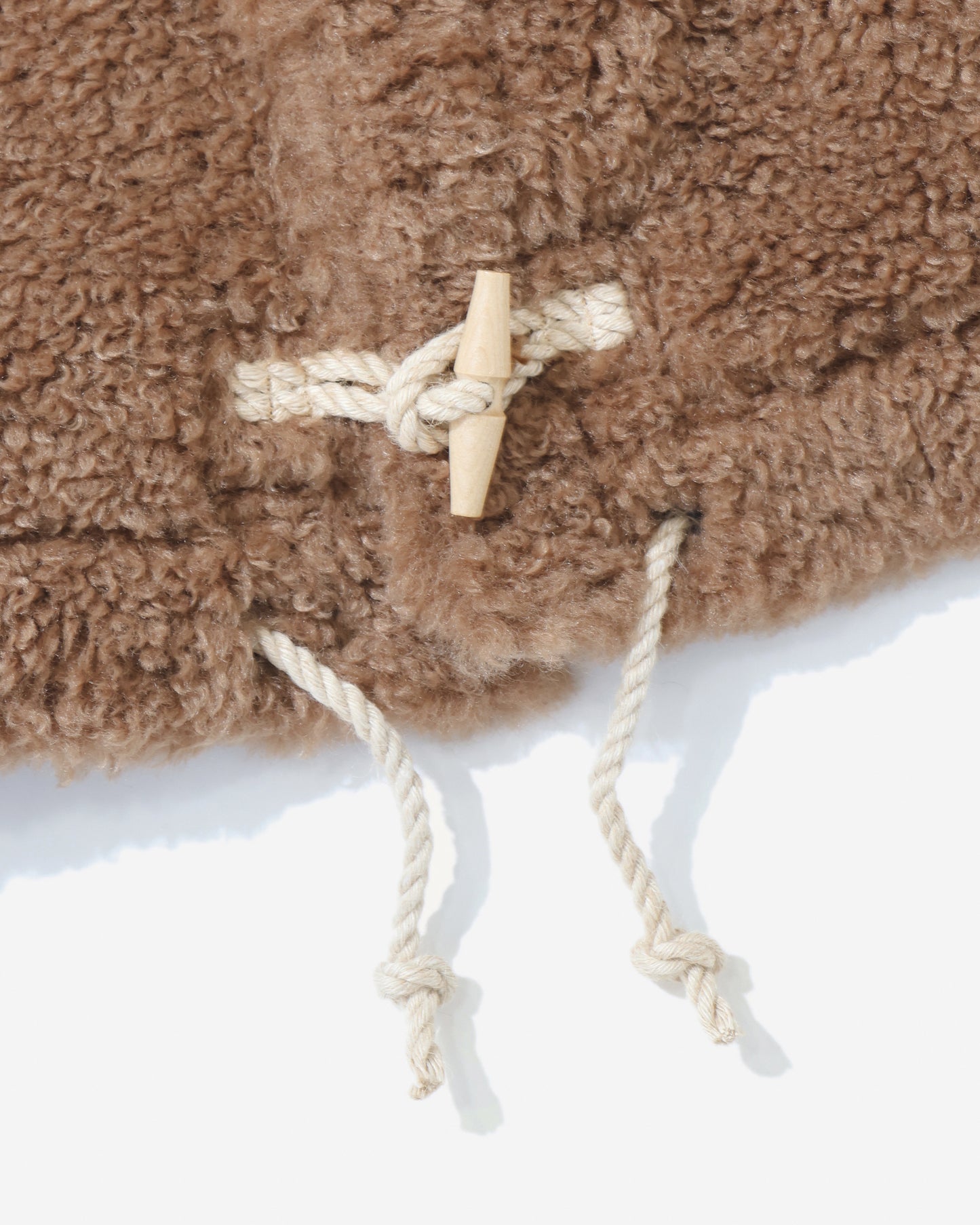 DOUBLE FACE FAUX SHEARLING DUFFEL JACKET 17549