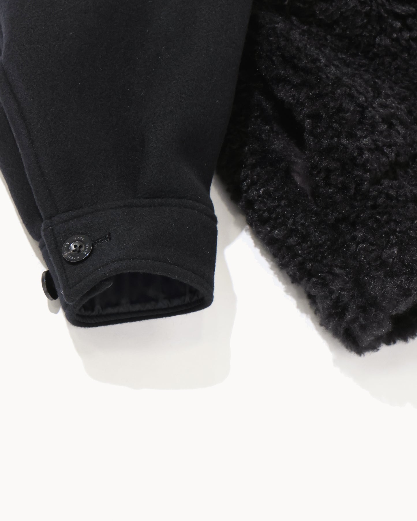 DOUBLE FACE FAUX SHEARLING DUFFEL JACKET 17549