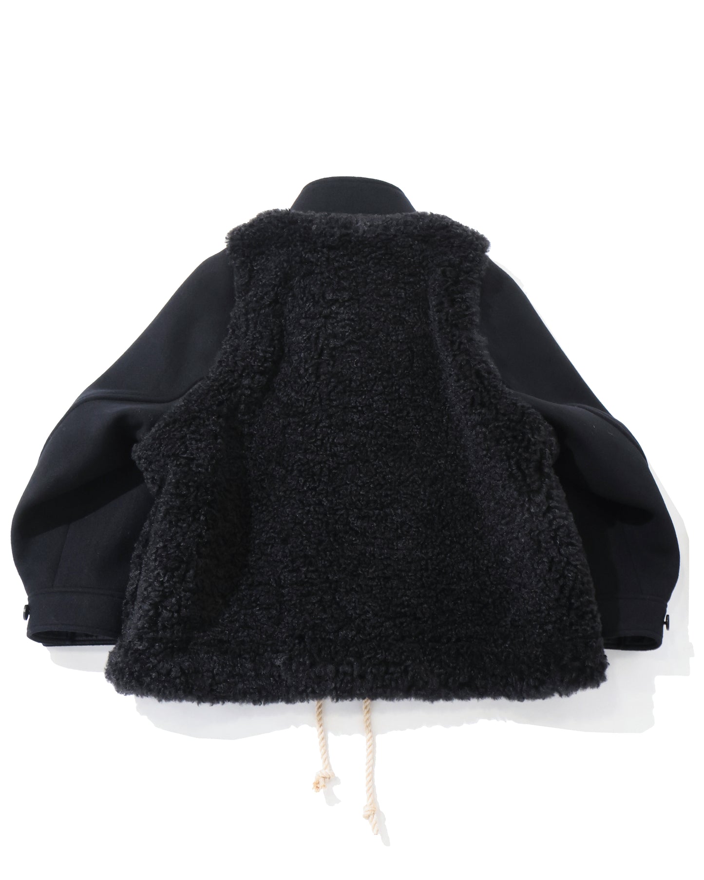 DOUBLE FACE FAUX SHEARLING DUFFEL JACKET 17549