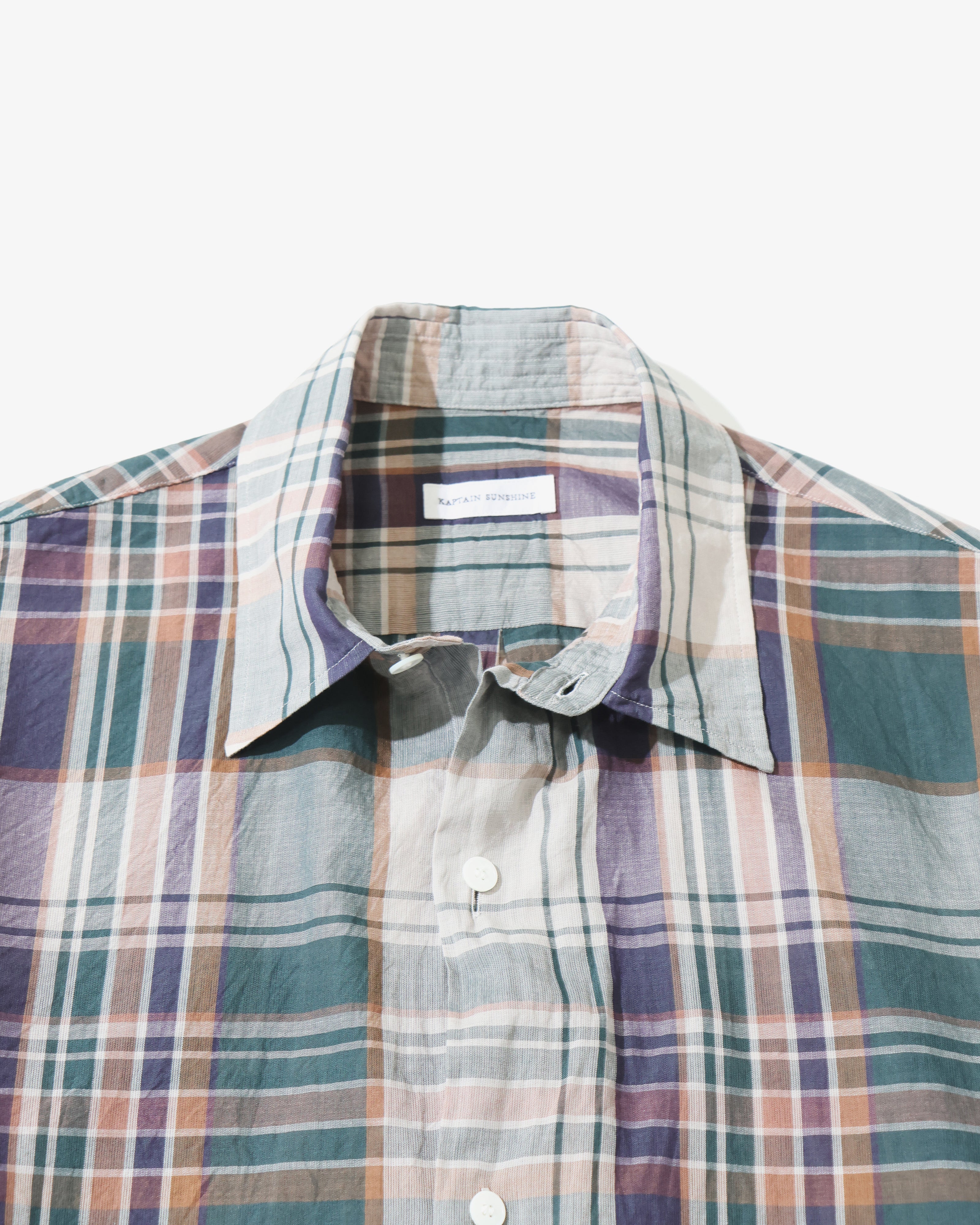 Gauze Plaid Plain Shirt FOREST PLAID – TIME AFTER TIME