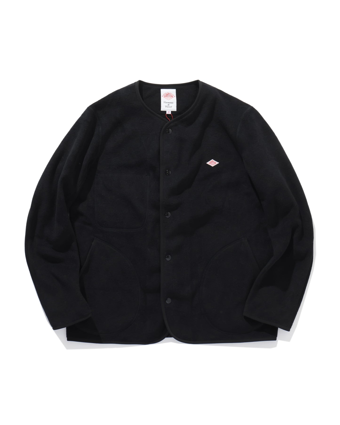 FLEECE COLLARLESS JACKET