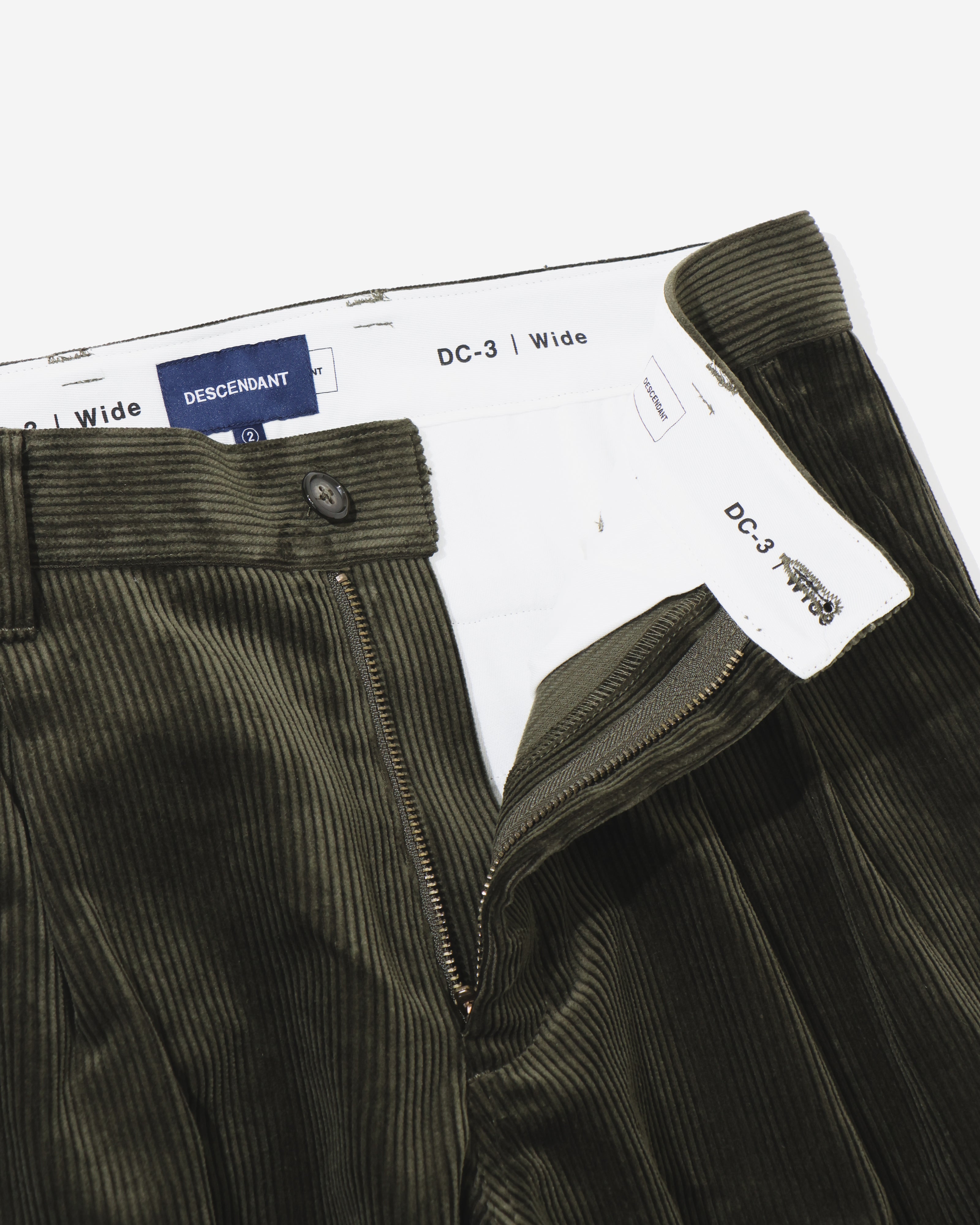 DC-3 CORDUROY TROUSERS OLIVE DRAB – TIME AFTER TIME