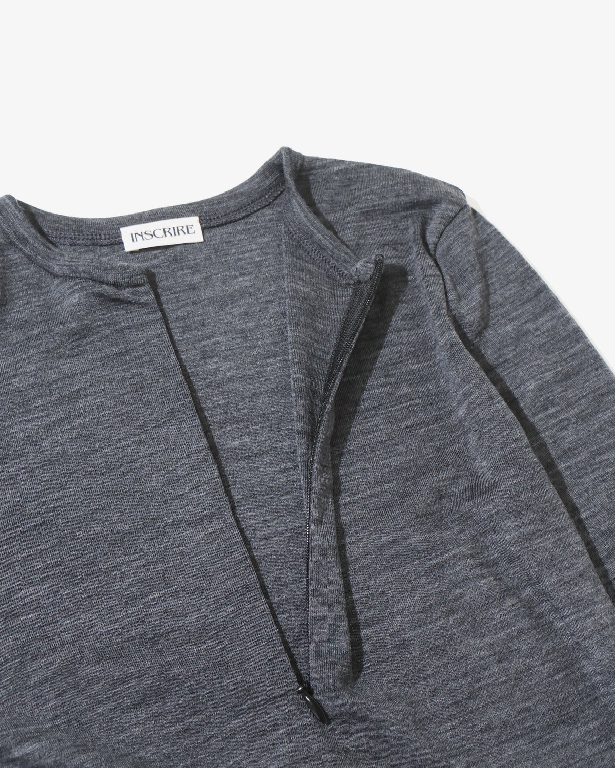 Wool Fraise Zip Up Tee