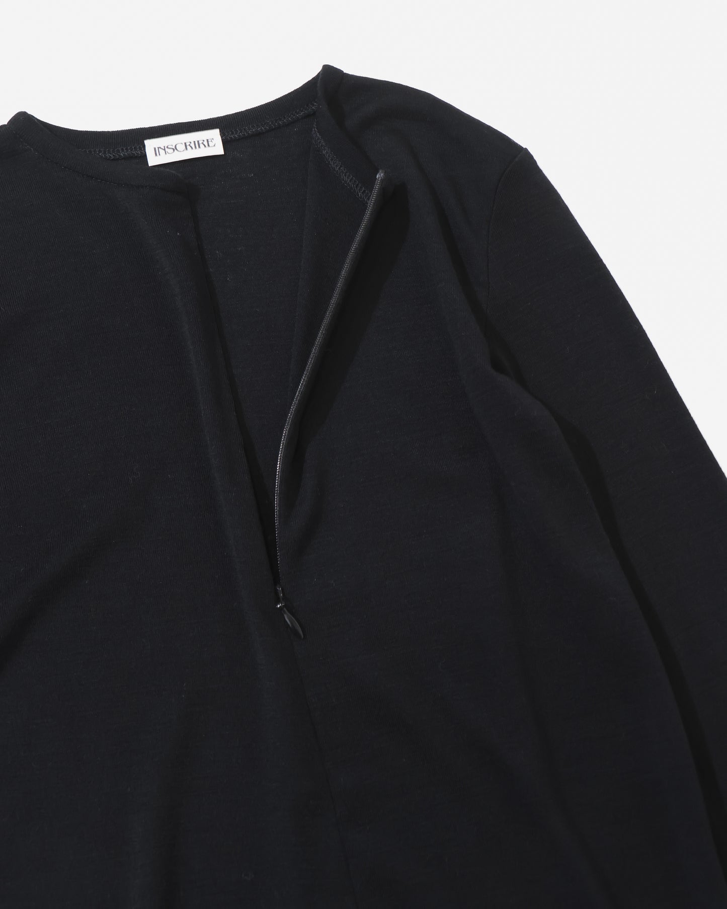 Wool Fraise Zip Up Tee