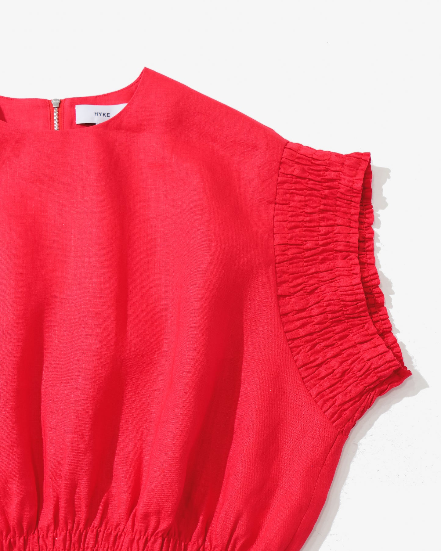 LINEN SHIRRED BLOUSE 15269