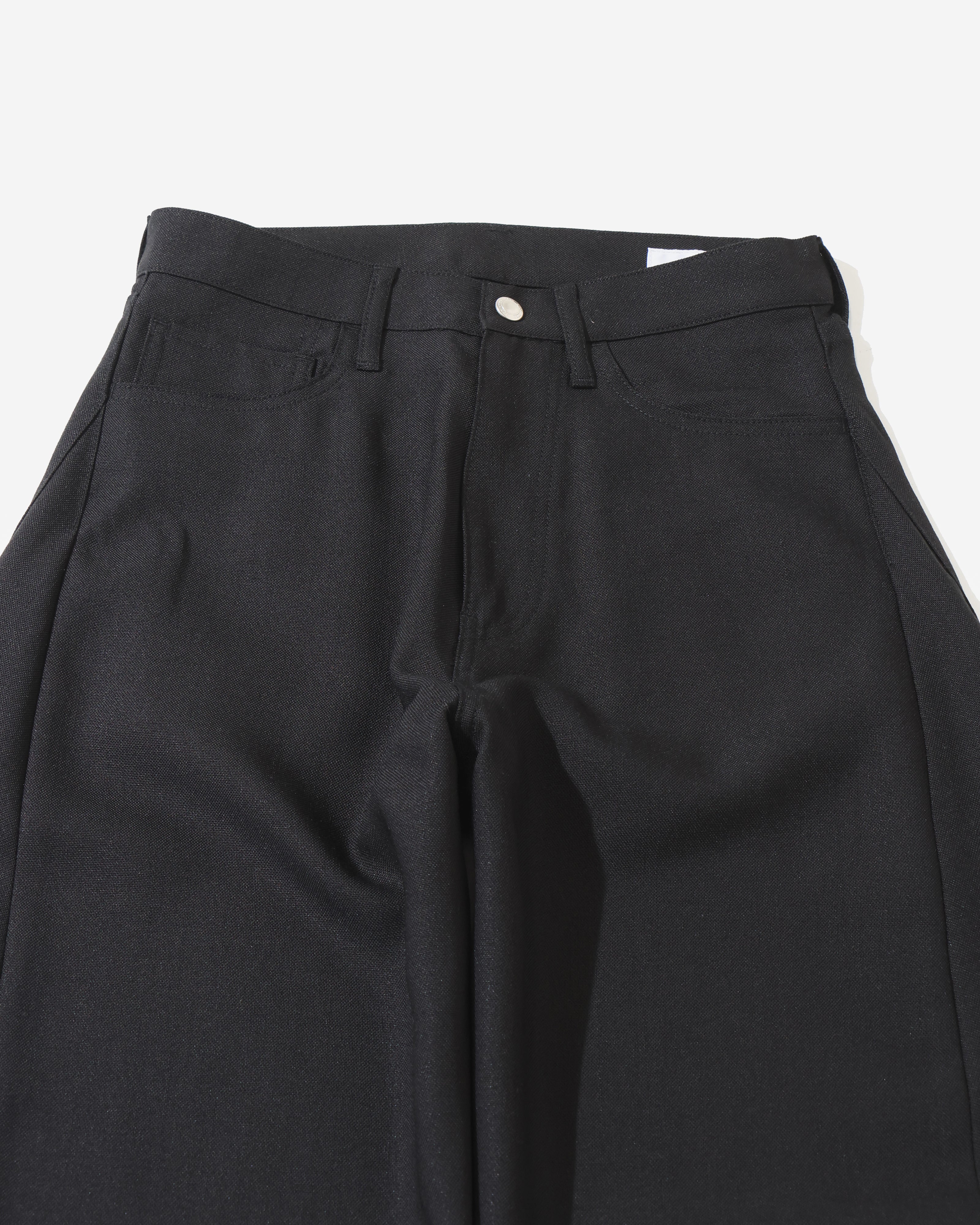 HYKE OXFORD BARREL-LEG JEANS ブラック 4