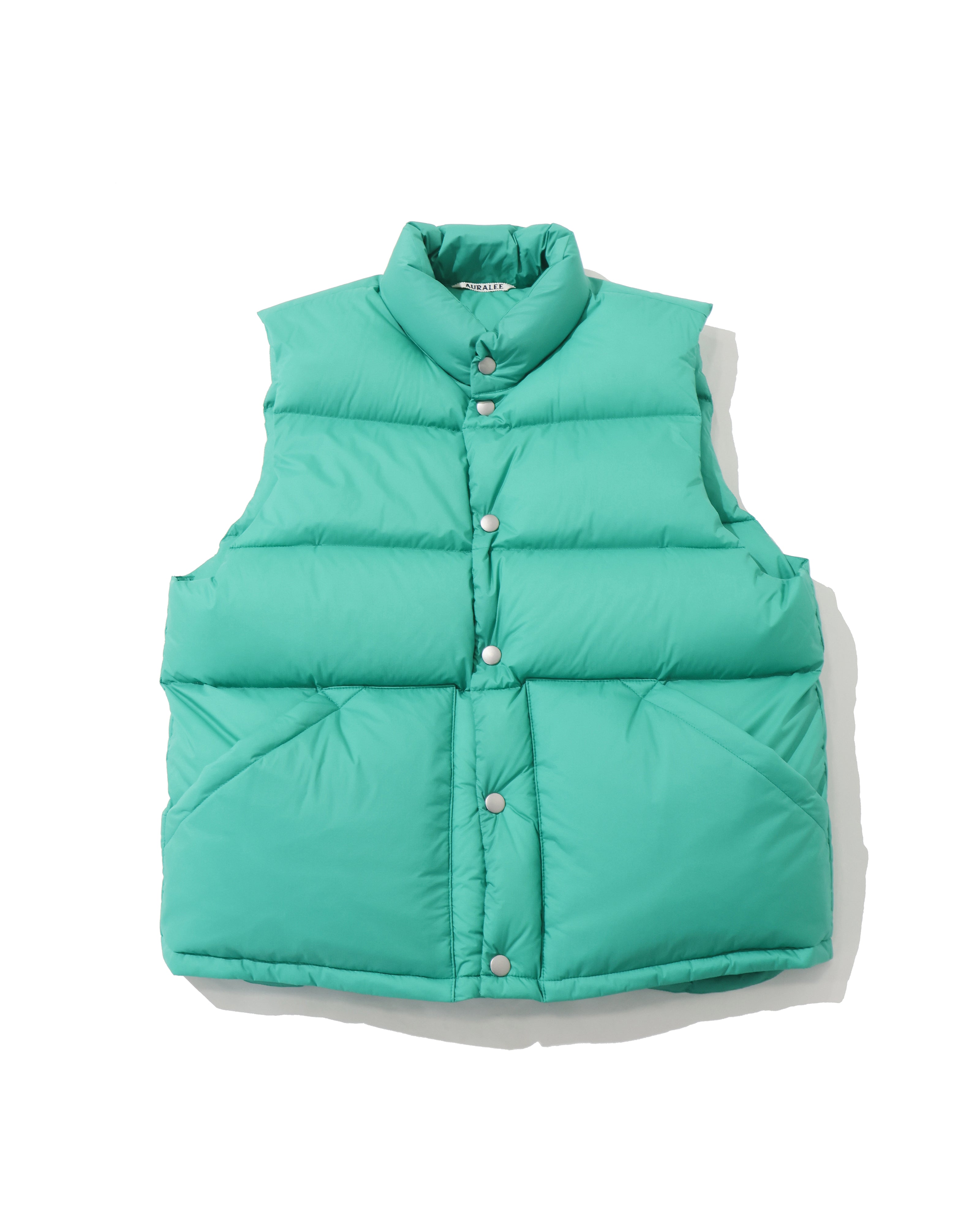 SUPER LIGHT NYLON RIPSTOP DOWN VEST JADE GREEN – TIME AFTER TIME