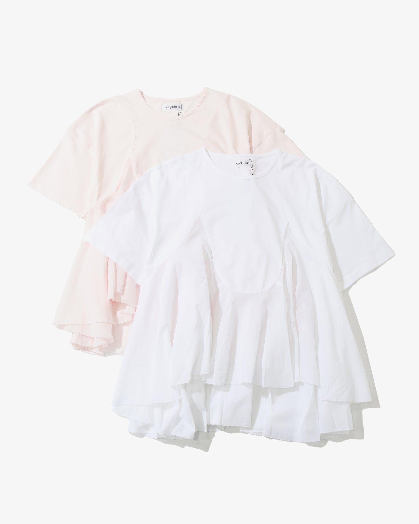 ペプラムラッフルTシャツ