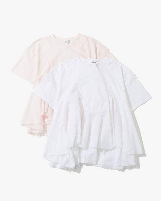 ペプラムラッフルTシャツ