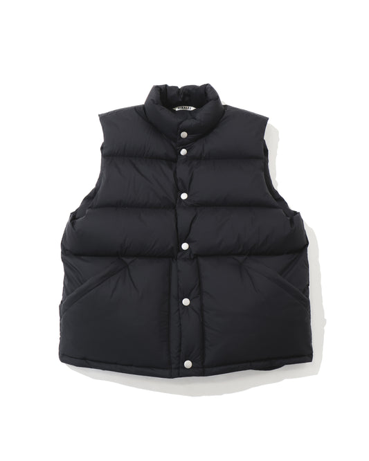 SUPER LIGHT NYLON RIPSTOP DOWN VEST BLACK