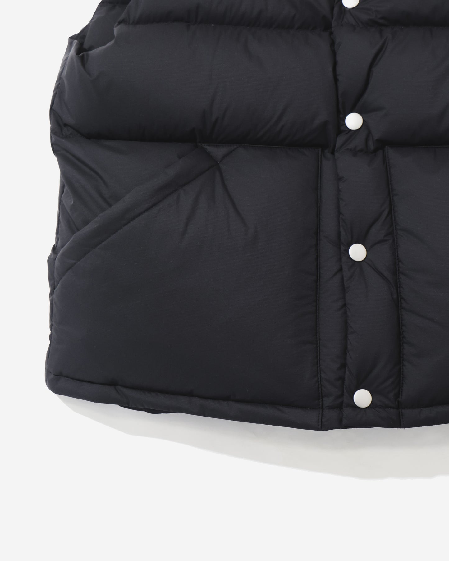 SUPER LIGHT NYLON RIPSTOP DOWN VEST BLACK