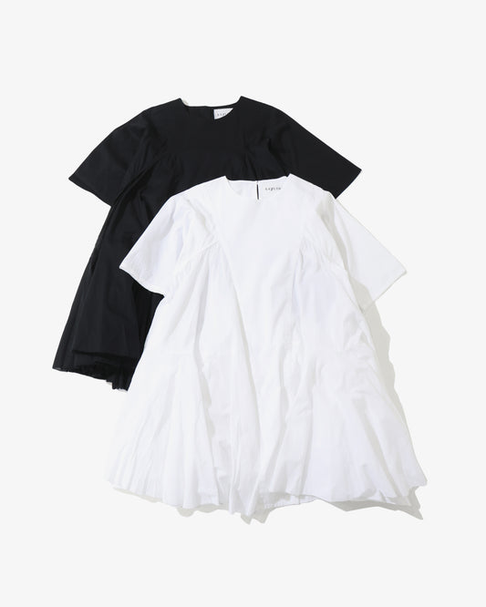 ボリュームフレアハーフスリーブワンピース