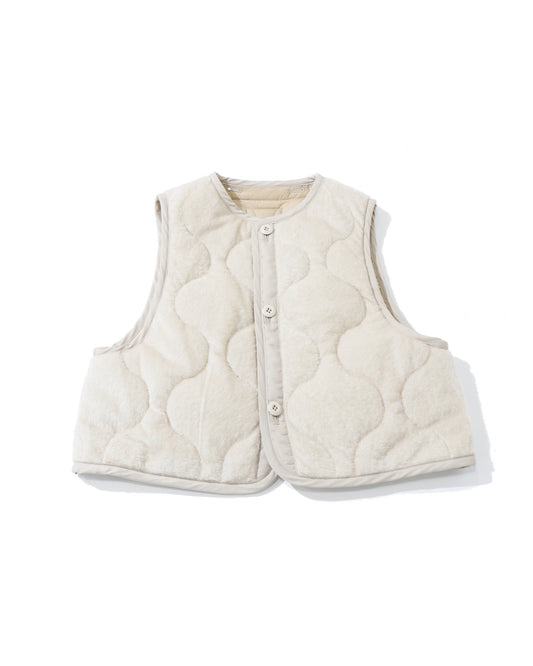 FLEECE QUILTED CROPPED VEST 17599