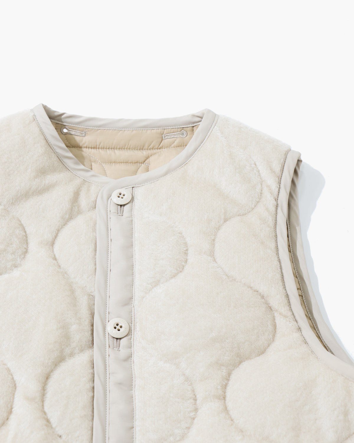 FLEECE QUILTED CROPPED VEST 17599