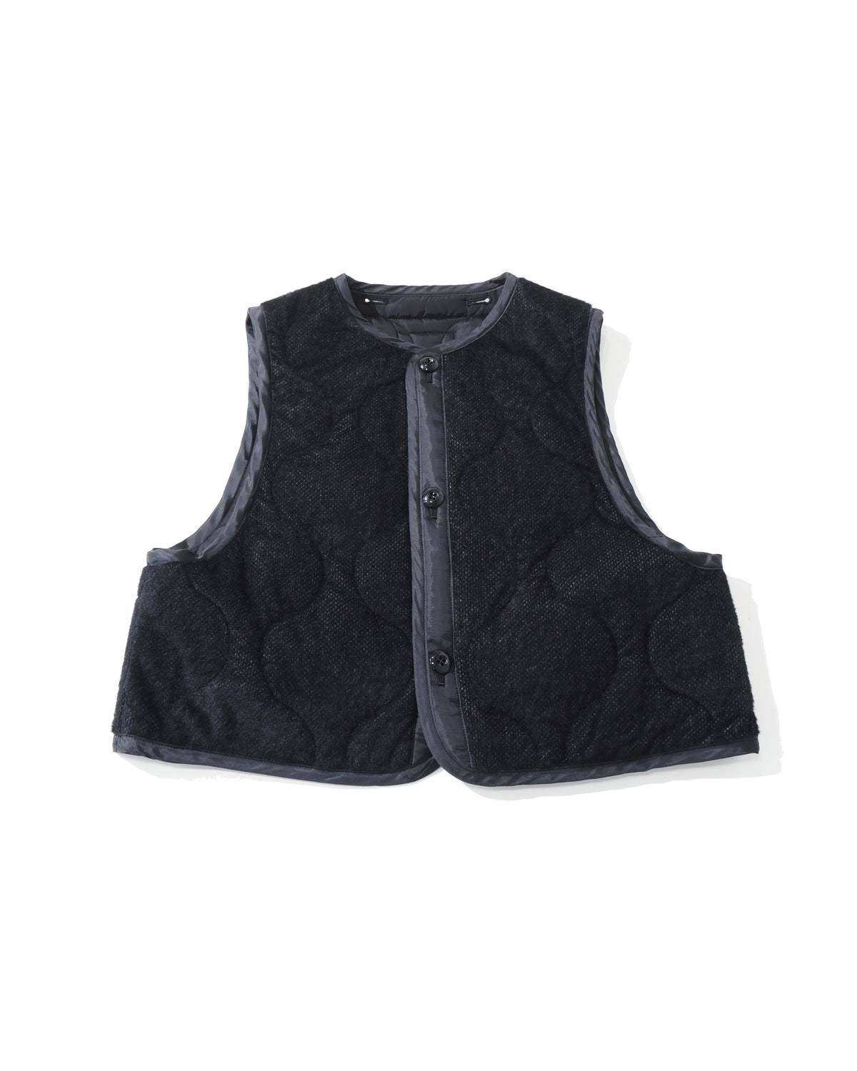 FLEECE QUILTED CROPPED VEST 17599