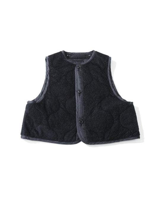 FLEECE QUILTED CROPPED VEST 17599