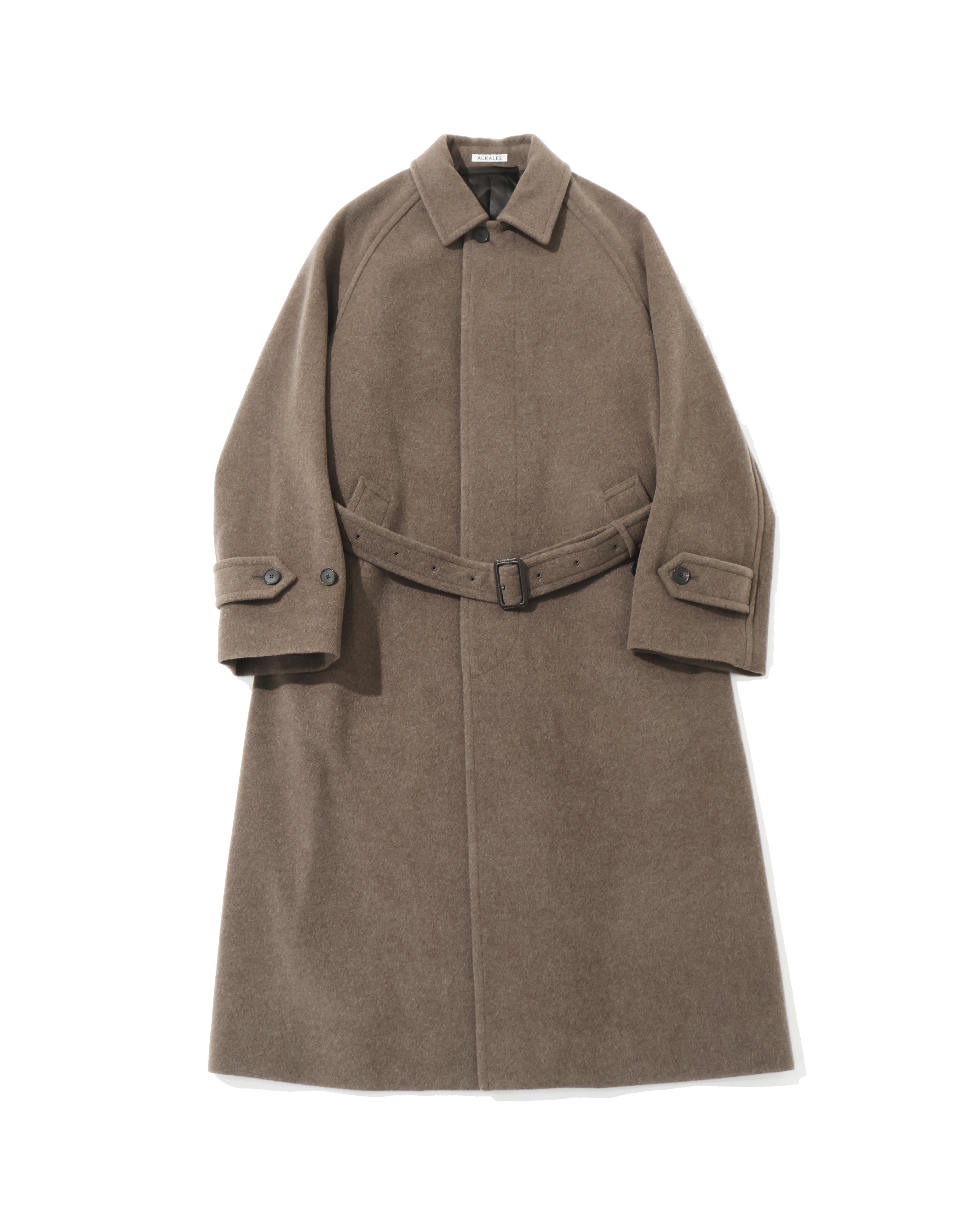 SUPER FINE WOOL MOSSER SOUTIEN COLLAR COAT TOP BROWN – TIME AFTER TIME